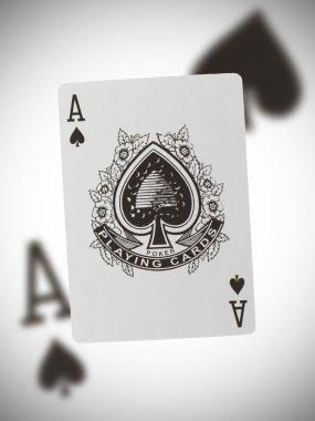 Playing card, ace of spades clipart
