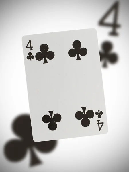 Playing card, four — Stock Photo, Image