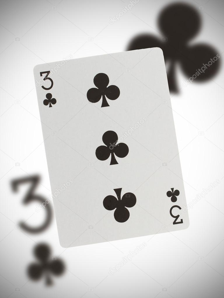 Playing card, three