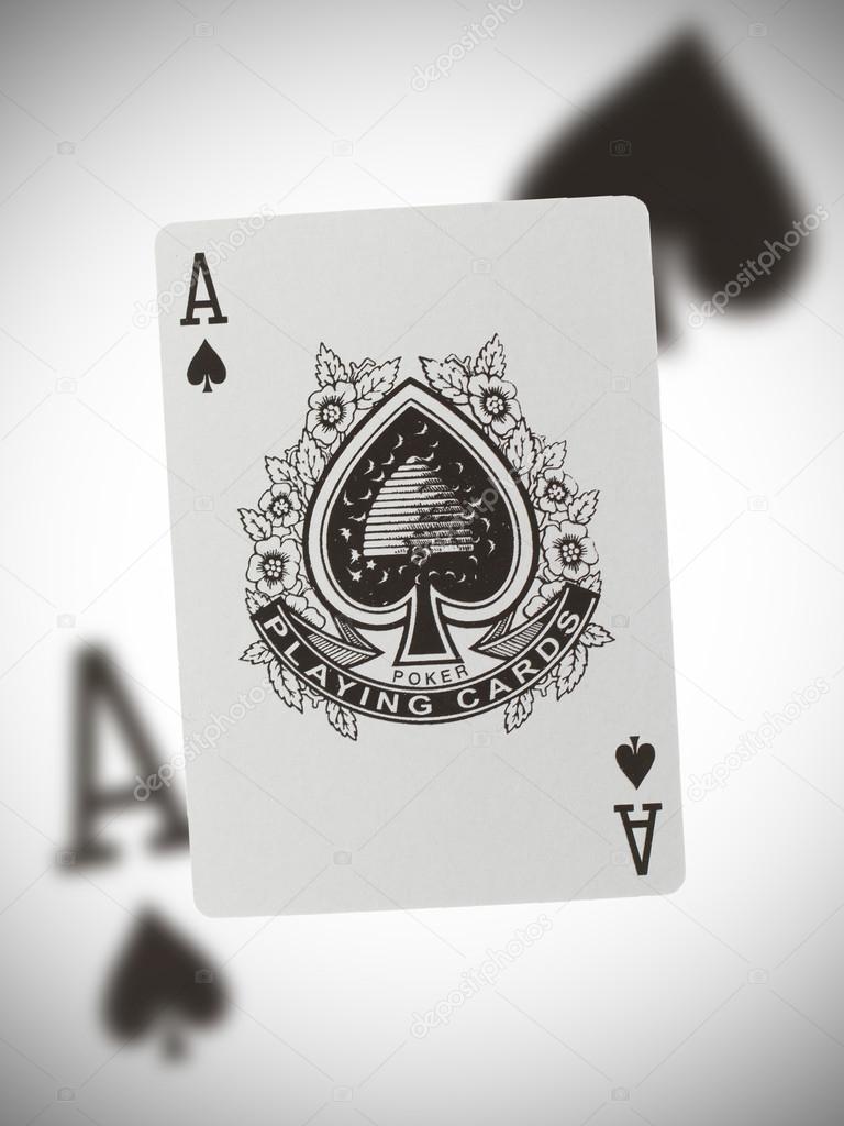 Playing card, ace of spades