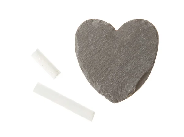 Heart shaped piece of slate — Stock Photo, Image