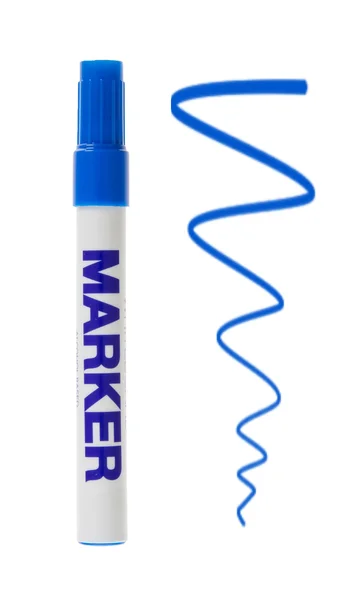 Marcador de quadro branco azul — Fotografia de Stock
