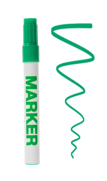 Gröna whiteboard markör — Stockfoto
