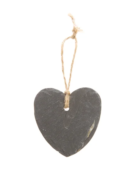 Heart shaped piece of slate — Stok fotoğraf
