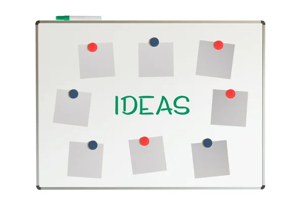 Ideas on a whiteboard — Stock Photo, Image