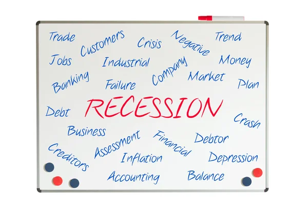 Recession word cloud — Stock Photo, Image