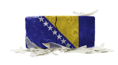 kırık cam, şiddet kavramı ile tuğla