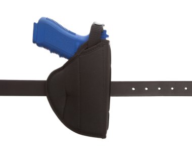 kirli mavi eğitim silah üzerinde beyaz izole