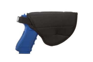 kirli mavi eğitim silah üzerinde beyaz izole