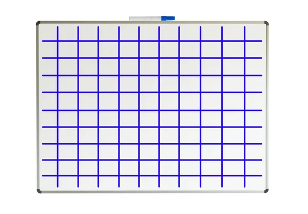 Whiteboard med linjer dragna på den — Stockfoto