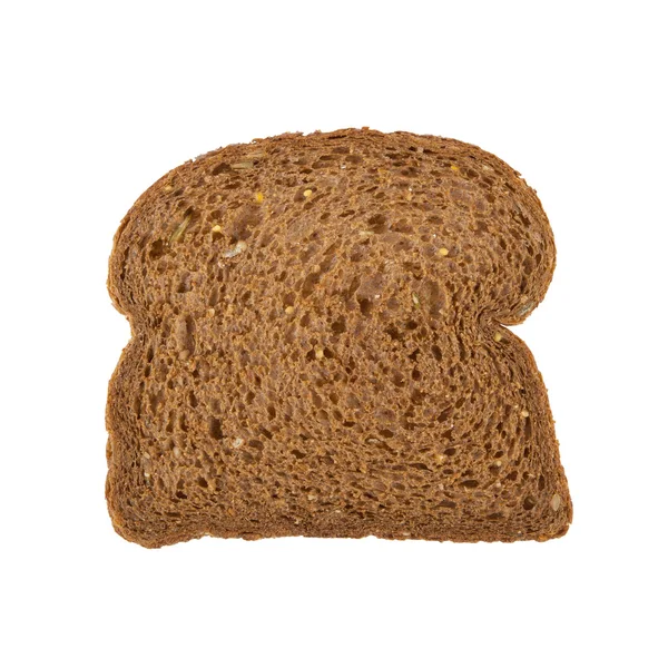 Fetta di pane marrone scuro — Foto Stock