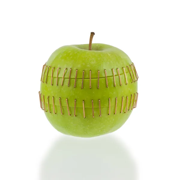 Sliced apple halves — Stock Photo, Image