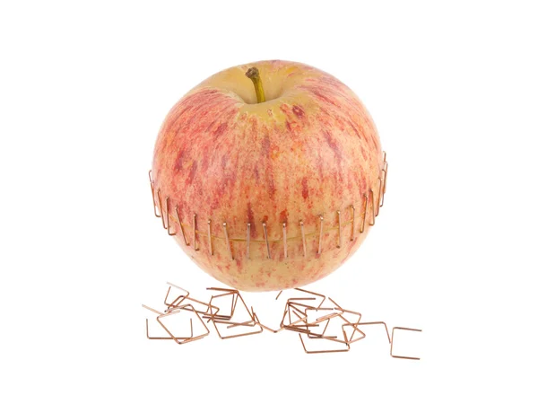 Metades de maçã cortadas — Fotografia de Stock