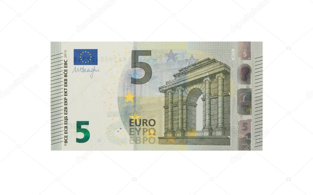 brand new 5 euro bank note