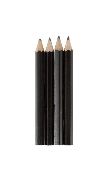 孤立的四个短铅笔 — 图库照片