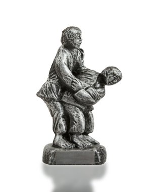 iki adam, judo şeklinde çok eski kupa
