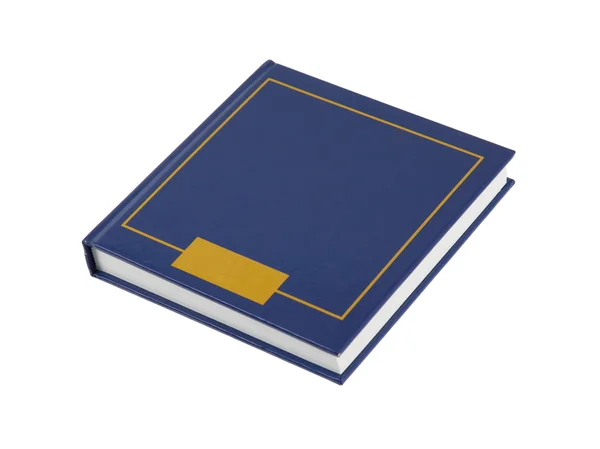 Enkel blå torget bok isolerade — Stockfoto