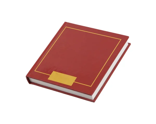 Livro quadrado vermelho simples isolado — Fotografia de Stock