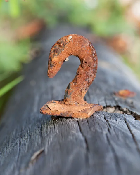 Rusted steel hook — Stock Photo, Image
