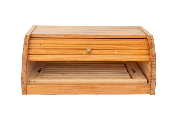 Vecchio usato sporca scatola di pane di legno — Foto Stock