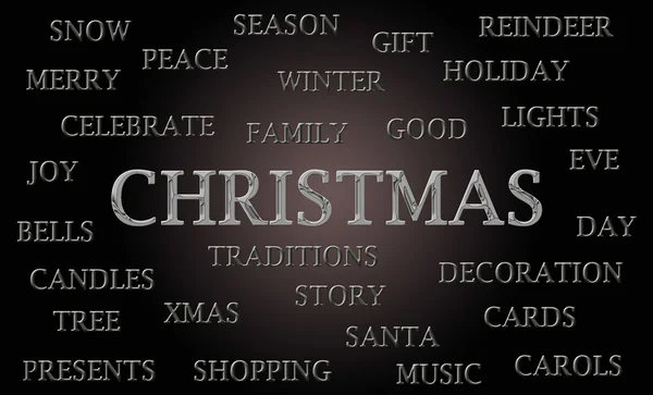 Christmas word cloud — Stock Photo, Image