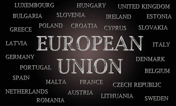 Union européenne mot nuage — Photo