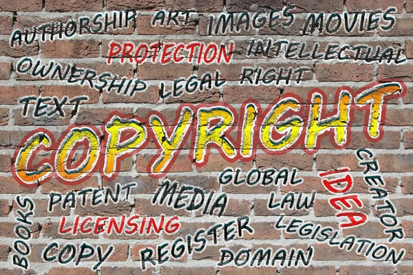 Copyright word cloud — Stock Photo, Image