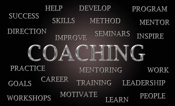 Coaching word cloud — Stock Photo, Image