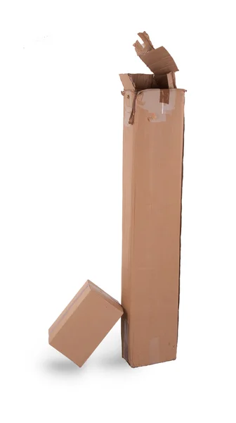 Caixa de papelão de cor marrom — Fotografia de Stock