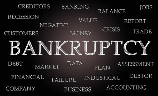 Bankruptcy word cloud — Stock Photo, Image