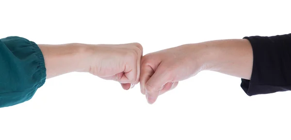 Blisko dwóch kobiet drżenie rąk — Zdjęcie stockowe