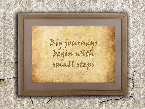 Big journeys, small steps — Stock Photo, Image