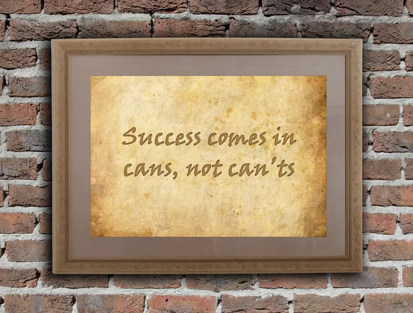 Success comes in cans, not can'ts — Stock Photo, Image