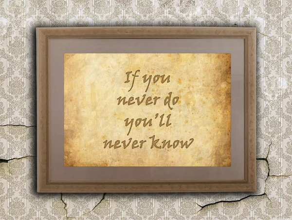 If you never do you'll never know — Stock Photo, Image