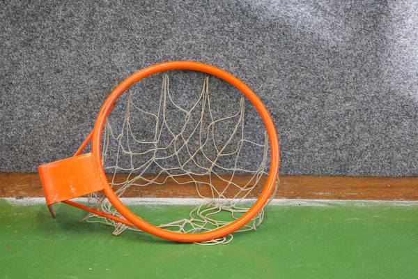 Old basketball hoop with net — Stock Photo, Image