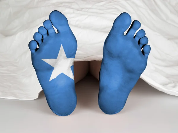 Pieds avec drapeau — Photo