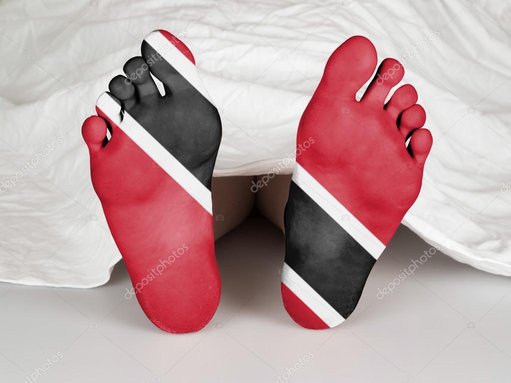Feet with flag