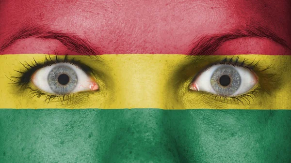 Fechar os olhos com bandeira — Fotografia de Stock