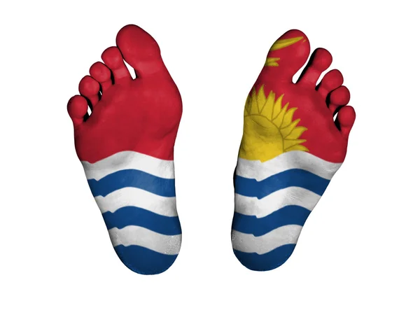 Feet with flag — Stock Photo, Image