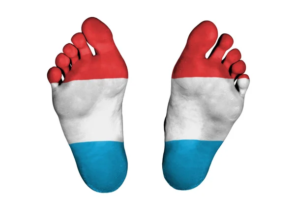 Feet with flag — Stock Photo, Image