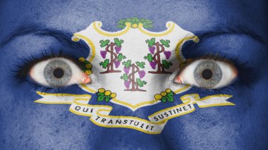 Gözlerin bayrak ile yakın çekim