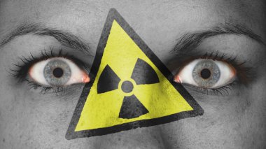 Gözlerin bayrak ile yakın çekim