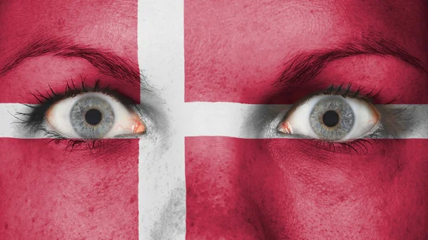 Close up of eyes with flag — Stock Photo, Image