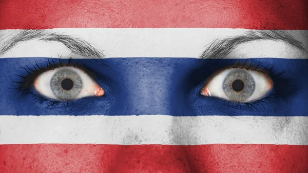 Close up of eyes with flag — Stock Photo, Image