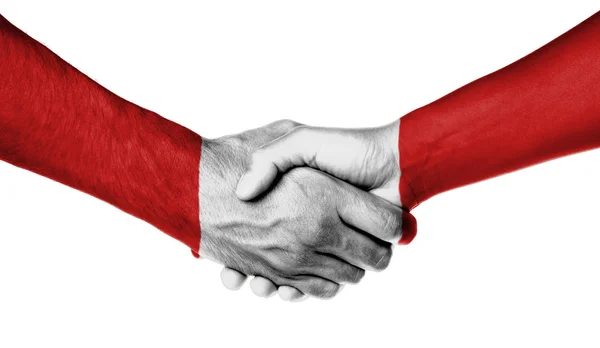 Man and woman shaking hands — Stock Photo, Image