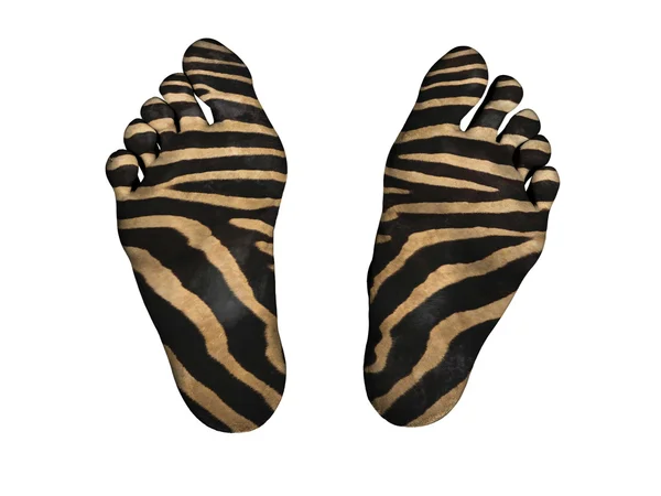 Human feet with print — Stock Photo, Image