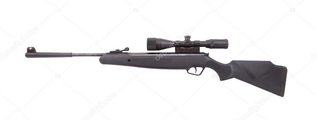 Air rifle isolated over white