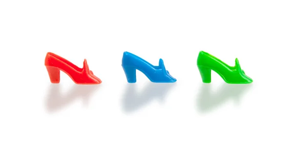 Zapatos de juguete de plástico pequeños —  Fotos de Stock