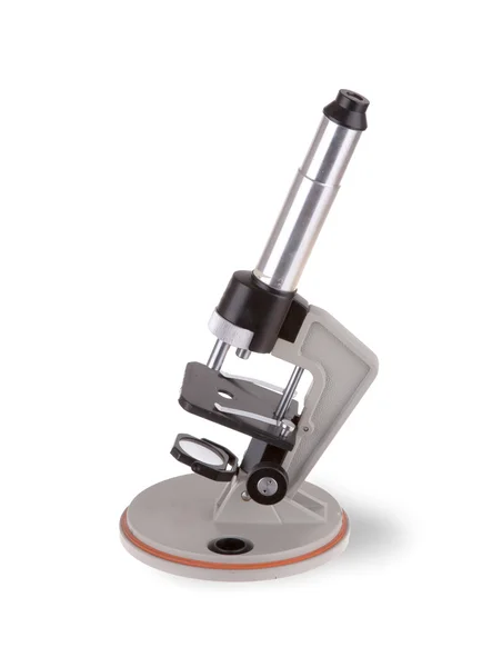 Old microscope isolated — Stock Photo, Image