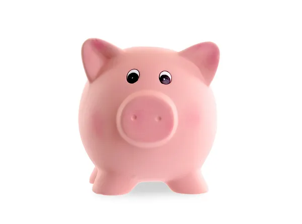 Único banco de cerâmica rosa piggy — Fotografia de Stock